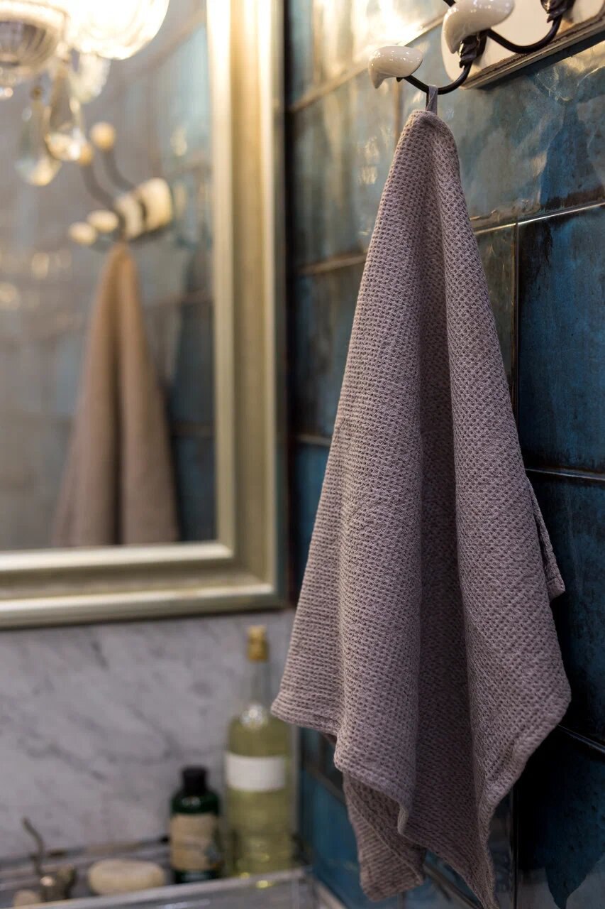Льняное банное полотенце «Грей»
