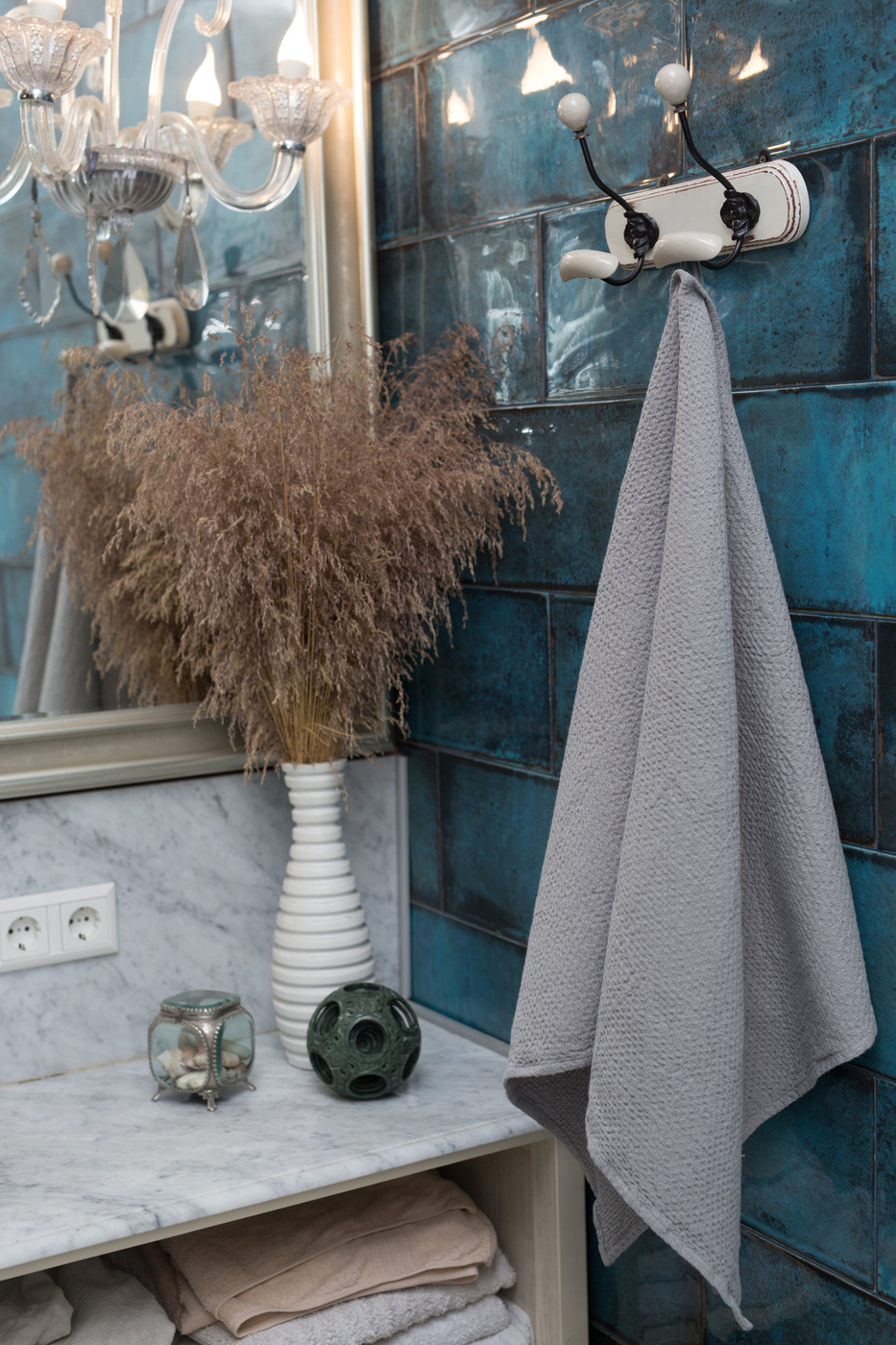 Льняное банное полотенце «Дымка»