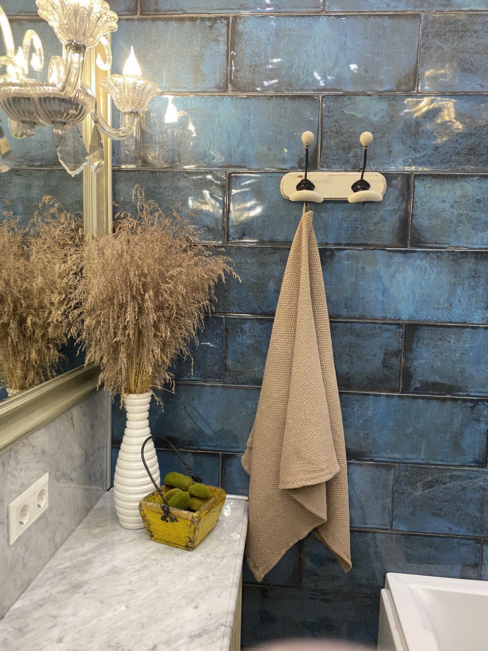 Льняное банное полотенце «Корица»