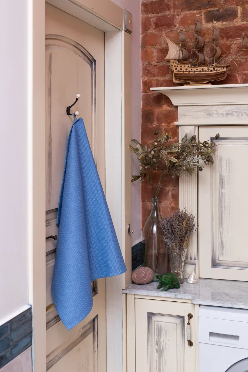 Льняное банное полотенце «Сапфир»