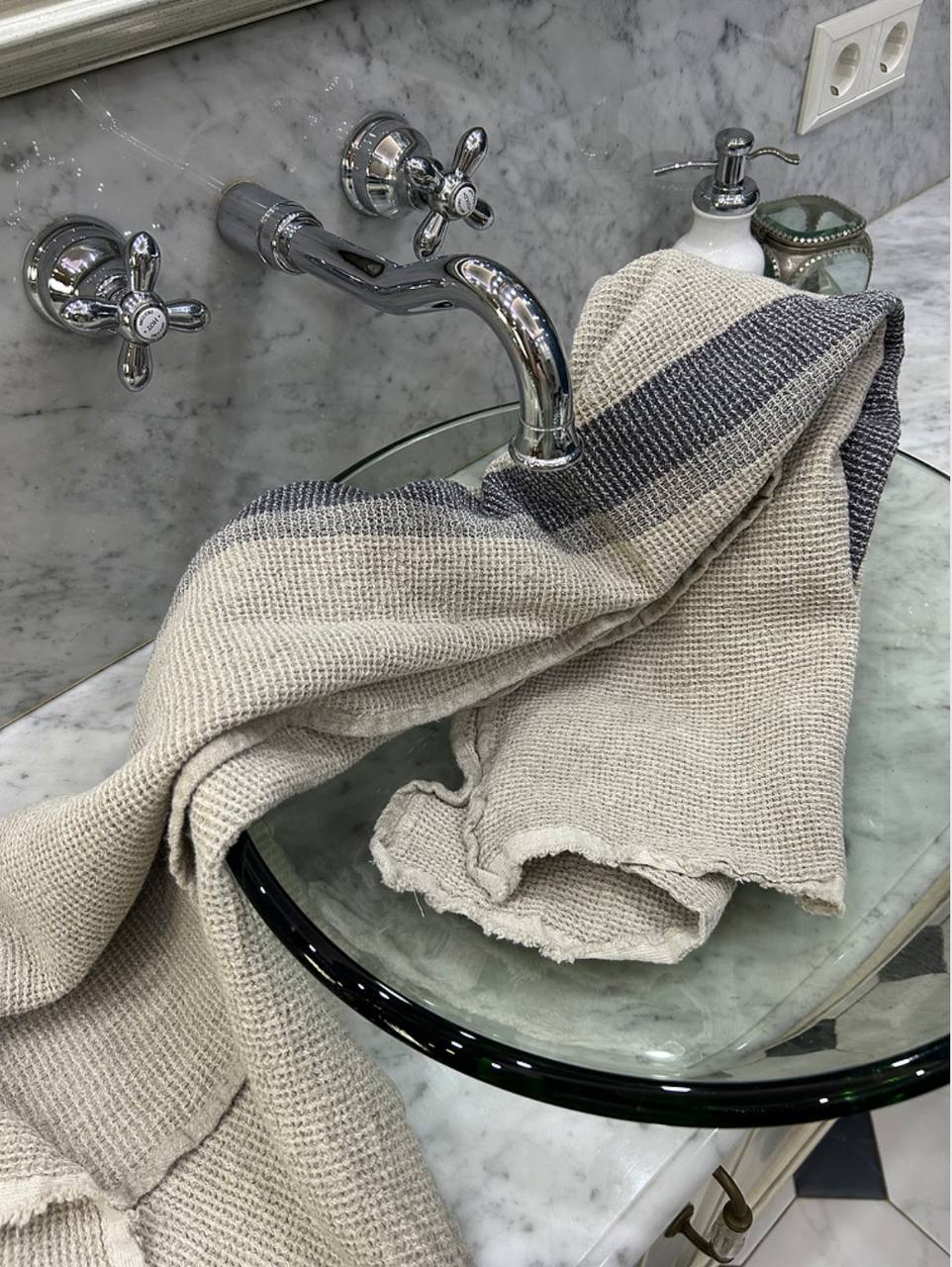 Льняное банное полотенце «Ямайка 1»