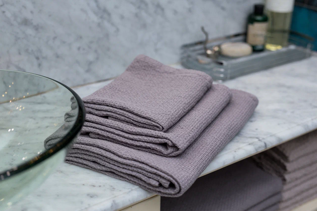 Льняное полотенце для рук и лица «Грей» (65 × 40)