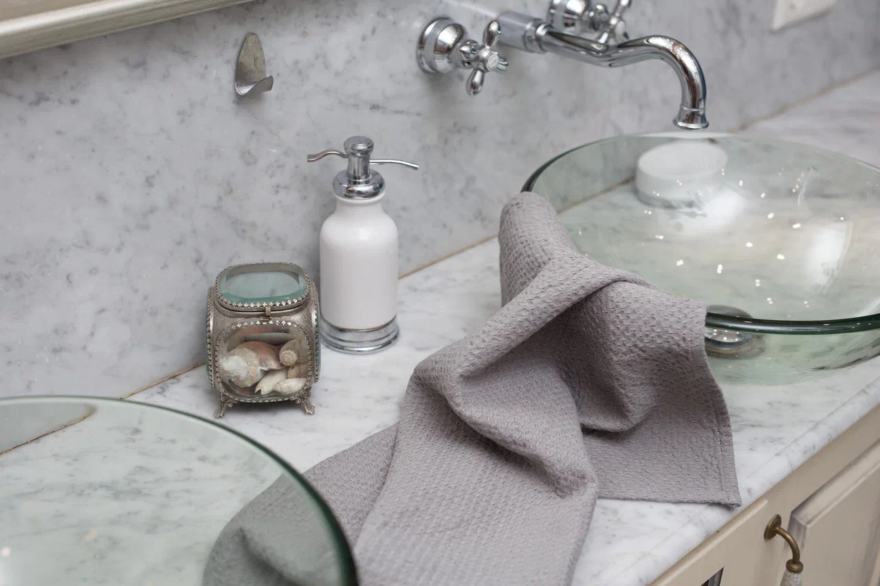 Льняное полотенце для рук и лица «Дымка»