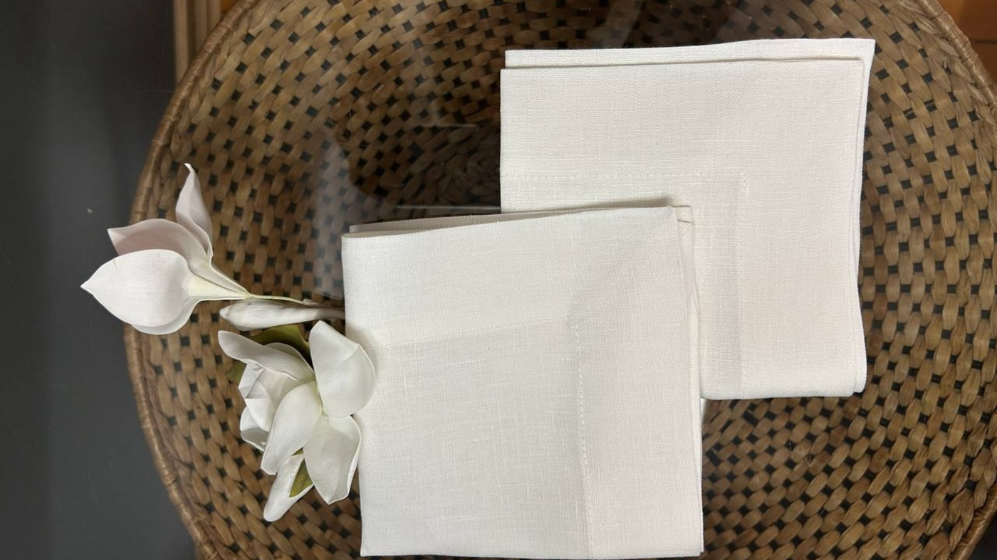 Льняная салфетка «Праздничная» (33×33 см)