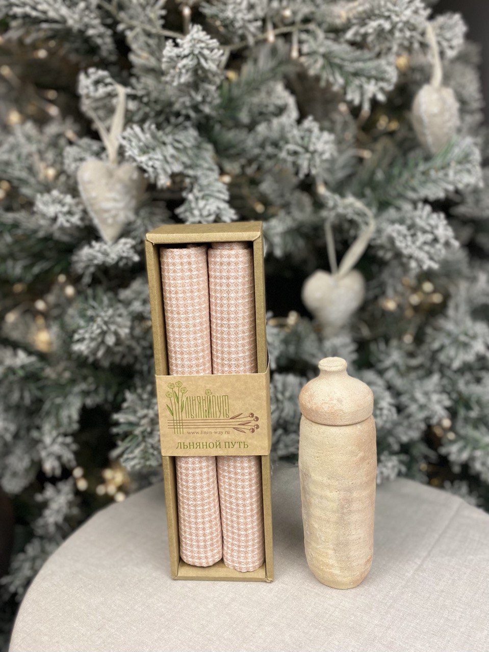 Набор кухонных льняных полотенец «Нежность» - 2 шт