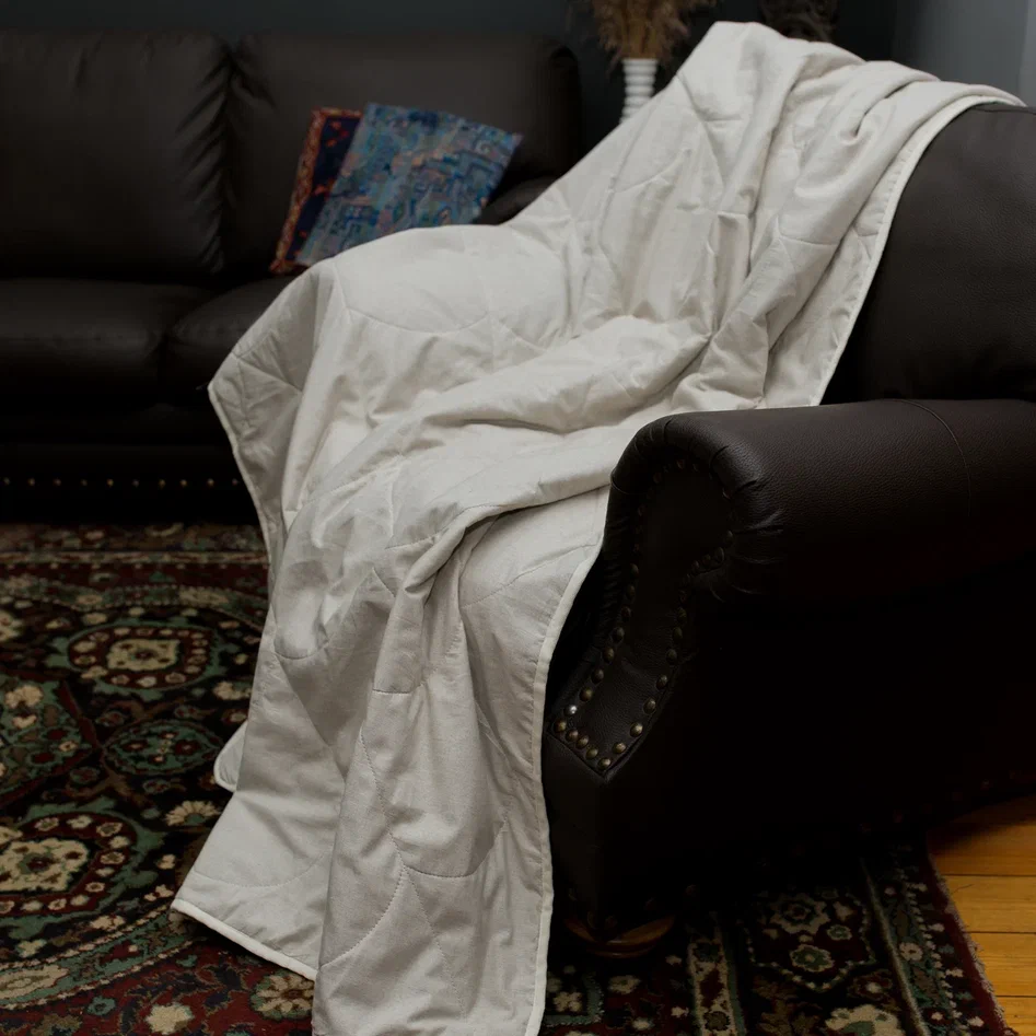 Льняное одеяло стёганное