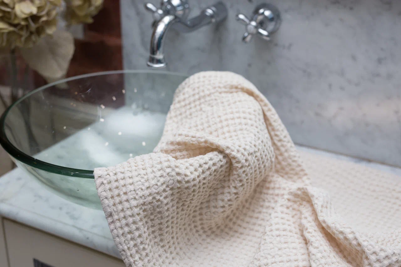 Льняное банное полотенце «Кунжут»