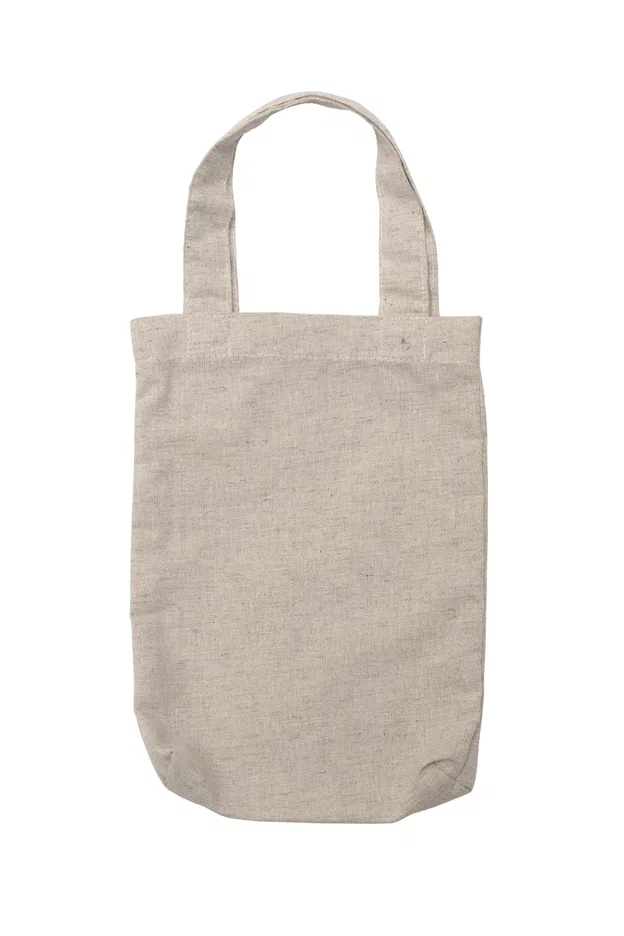 Льняной эко-шопер с короткой ручкой, натуральный — фото 1